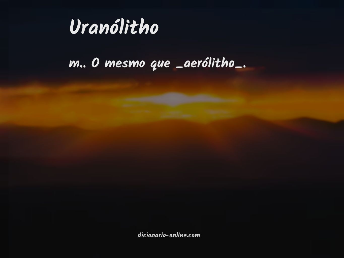 Significado de uranólitho