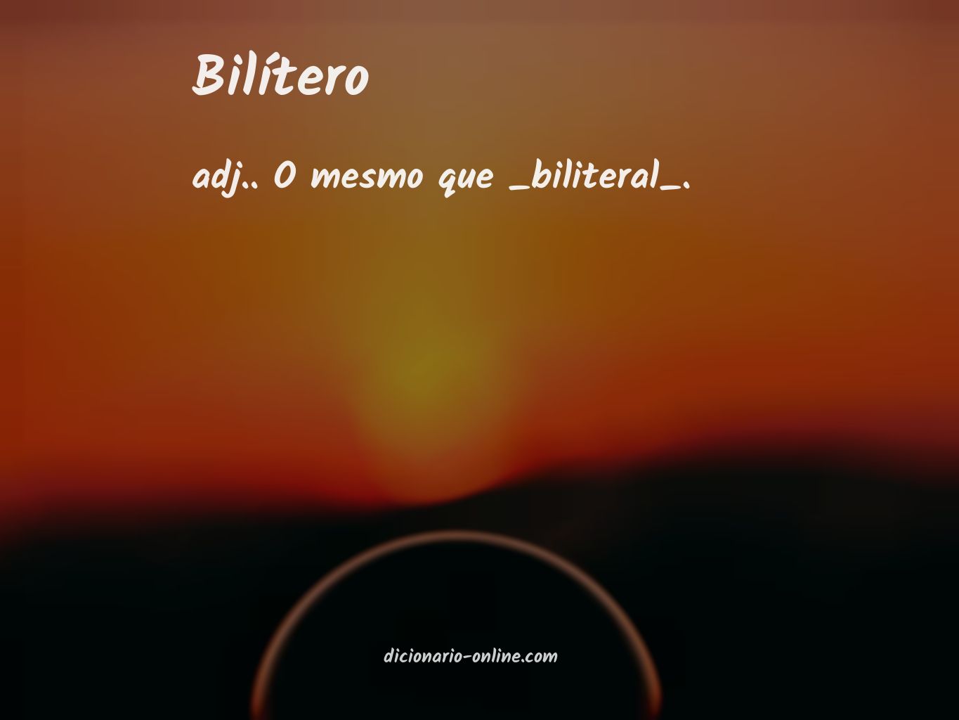 Significado de bilítero