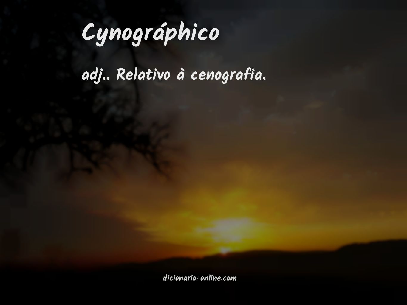 Significado de cynográphico