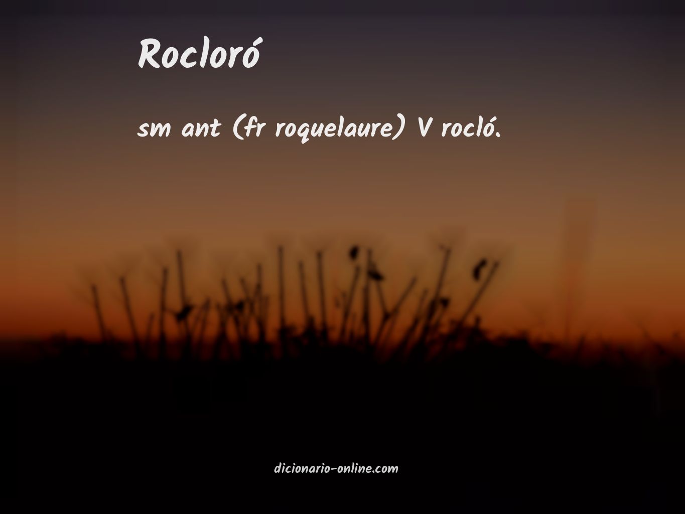 Significado de rocloró