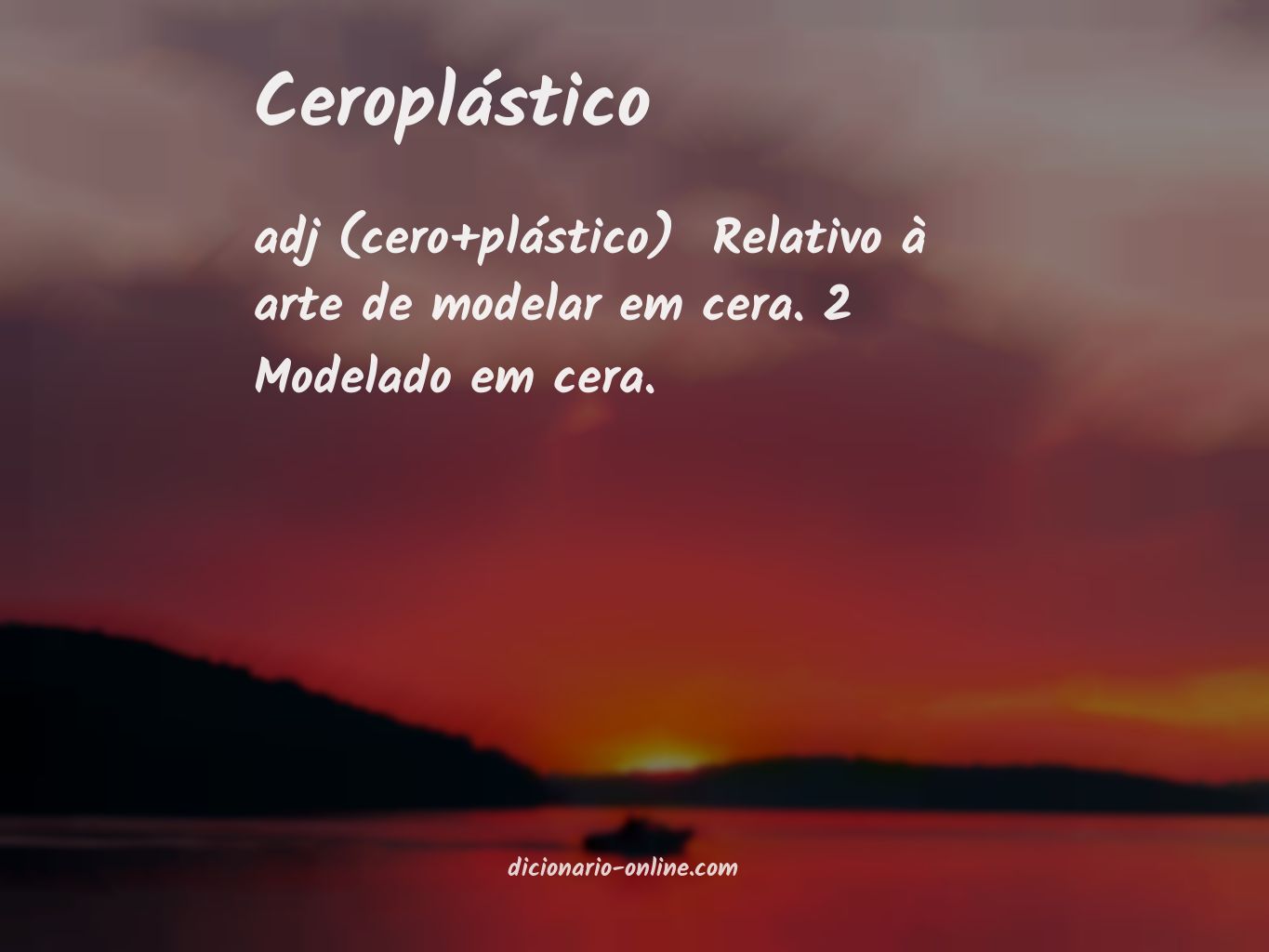 Significado de ceroplástico