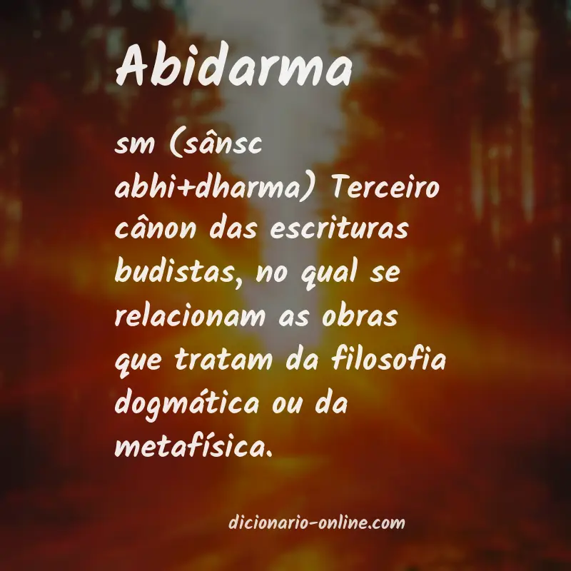 Significado de abidarma