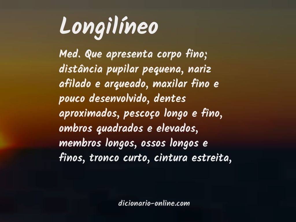 Significado de longilíneo