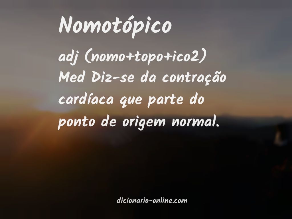 Significado de nomotópico