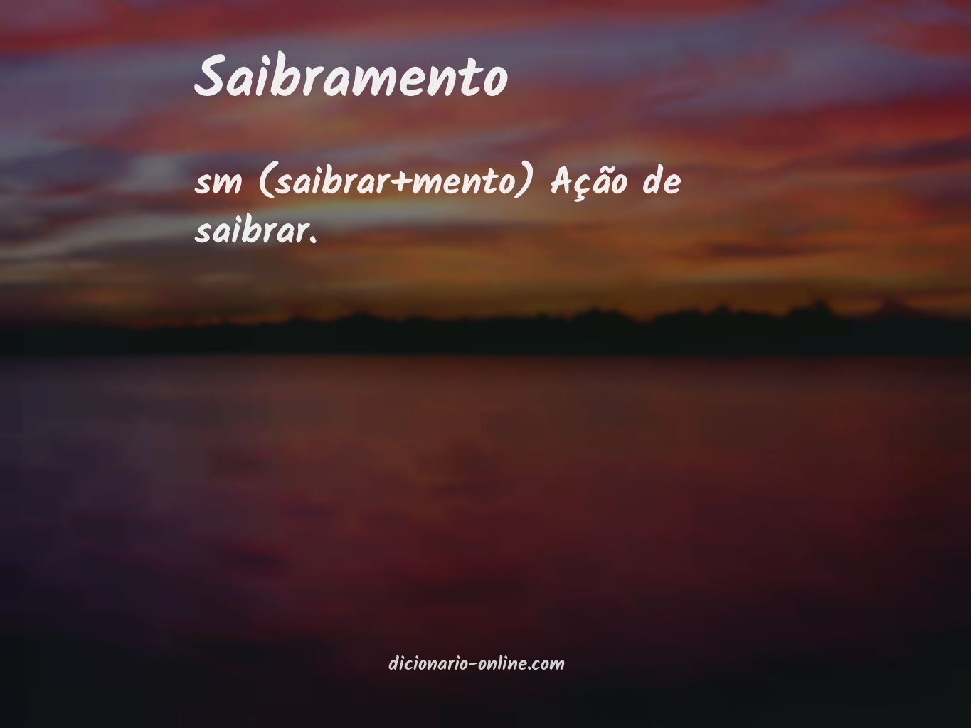 Significado de saibramento