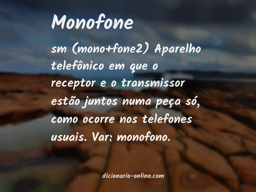 Significado de monofone