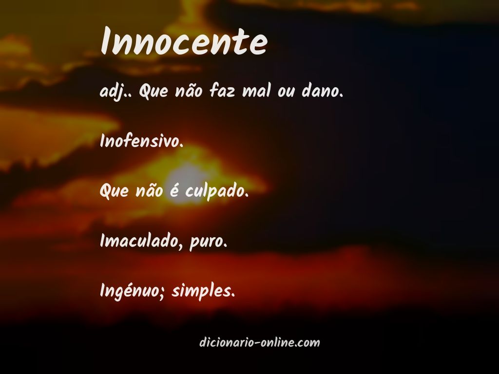 Significado de innocente