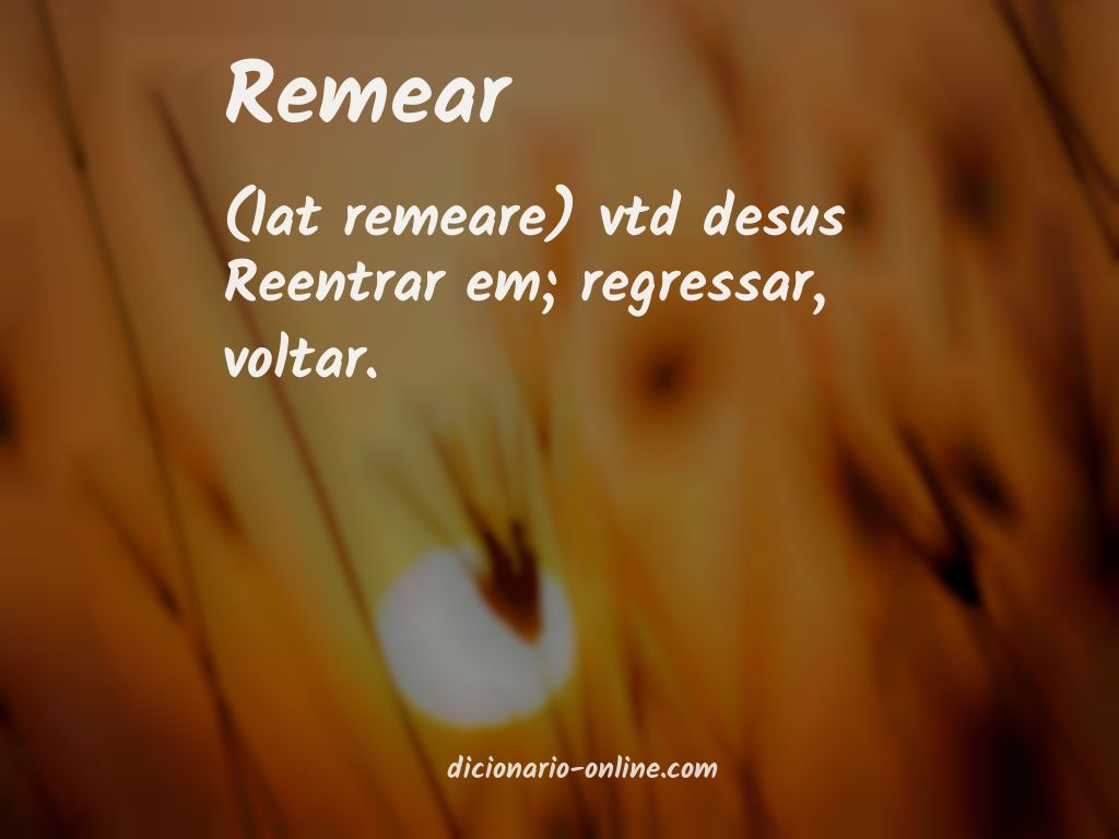 Significado de remear