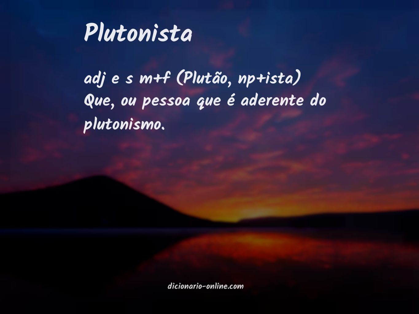 Significado de plutonista