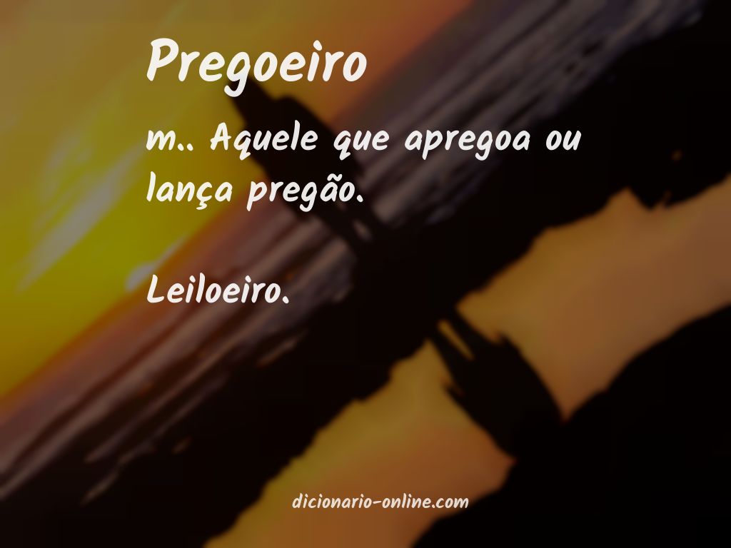 Significado de pregoeiro