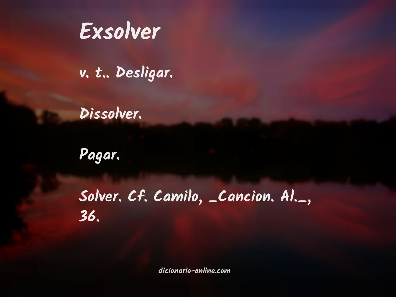 Significado de exsolver