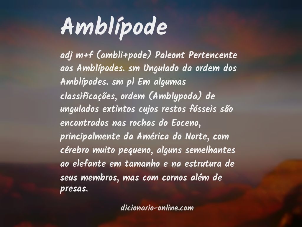 Significado de amblípode