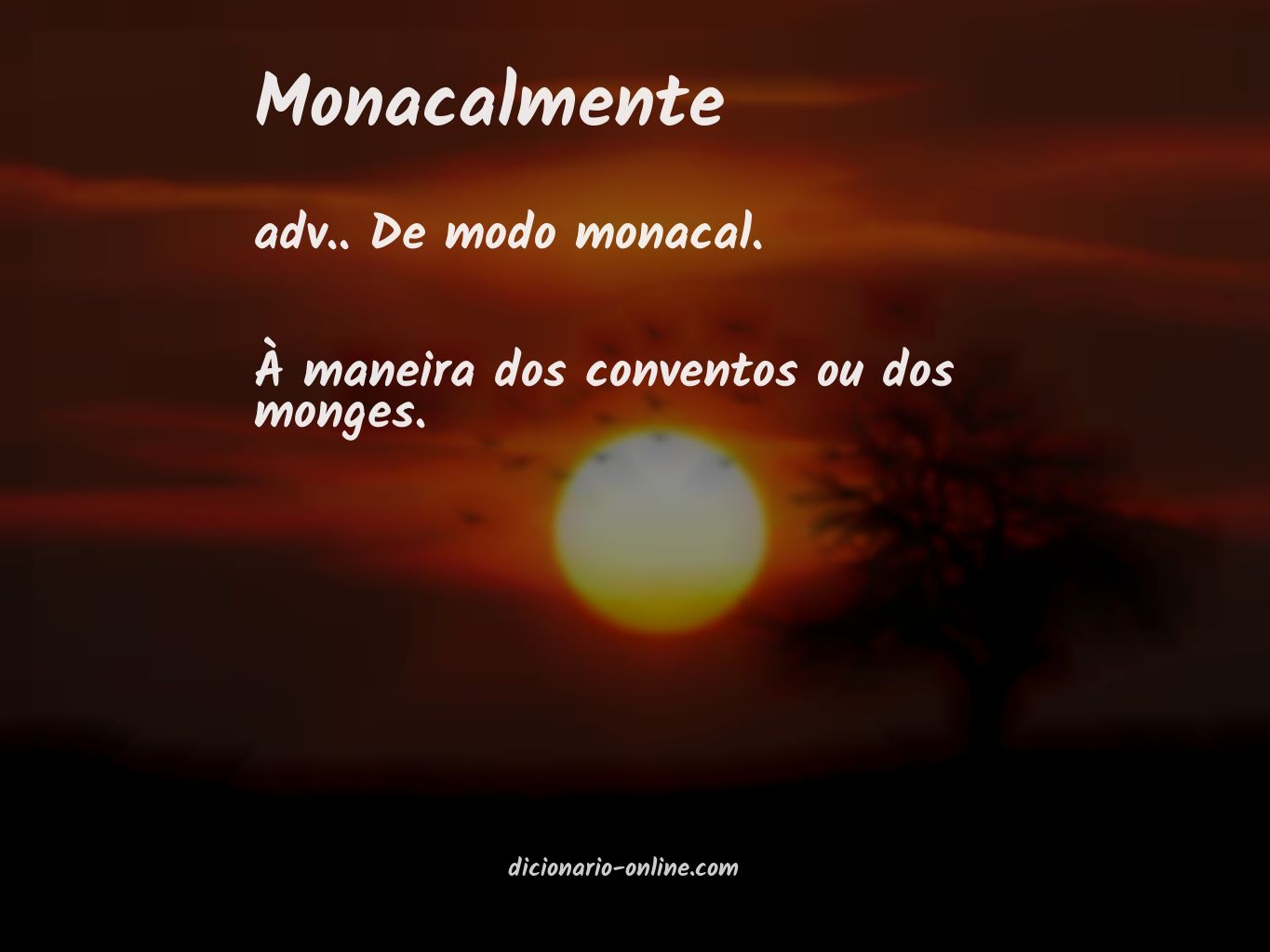 Significado de monacalmente