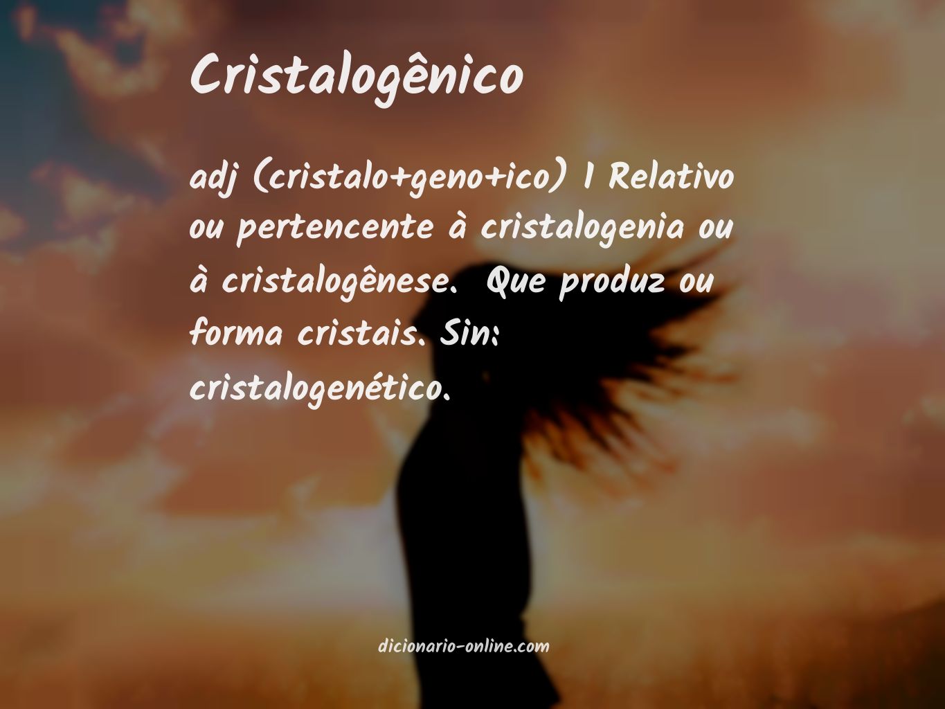 Significado de cristalogênico