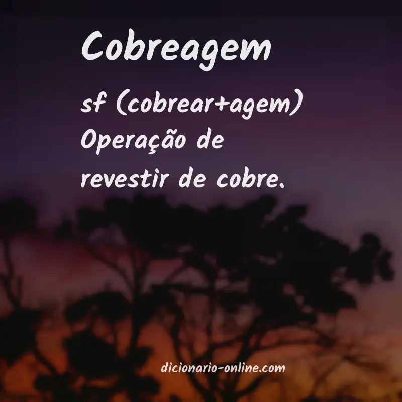 Significado de cobreagem