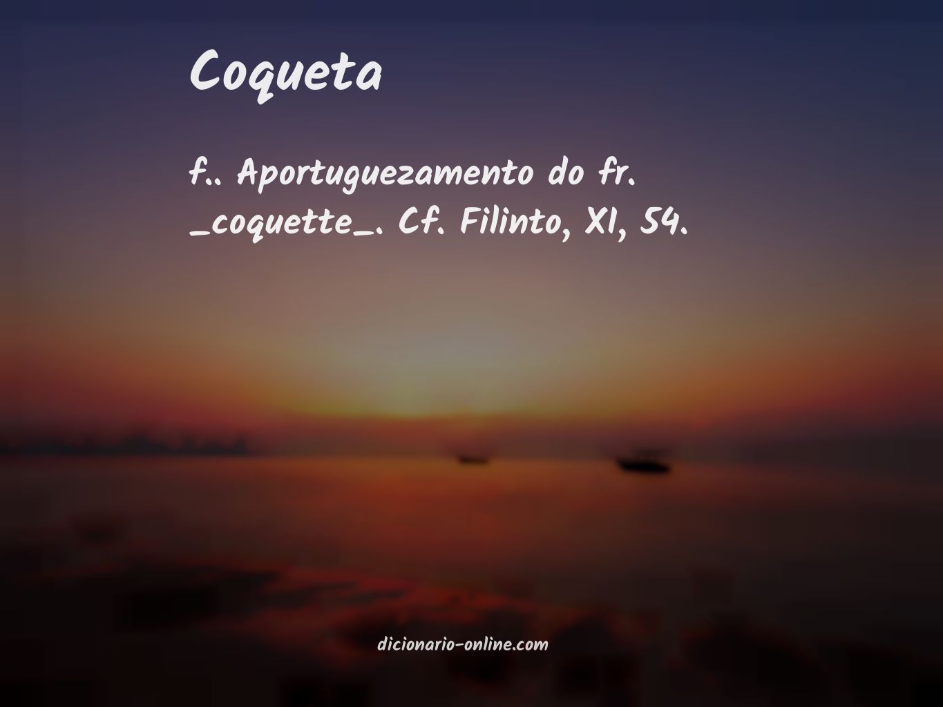 Significado de coqueta