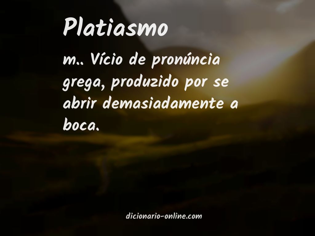 Significado de platiasmo