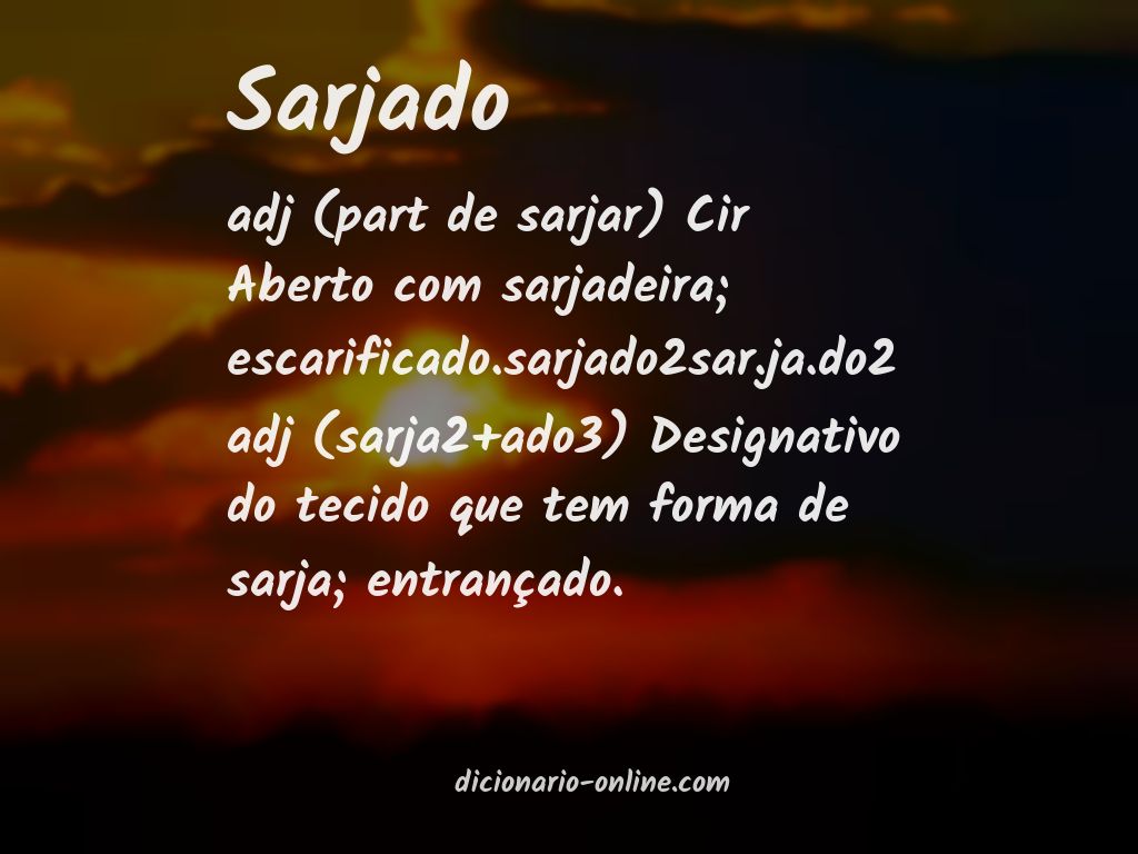 Significado de sarjado