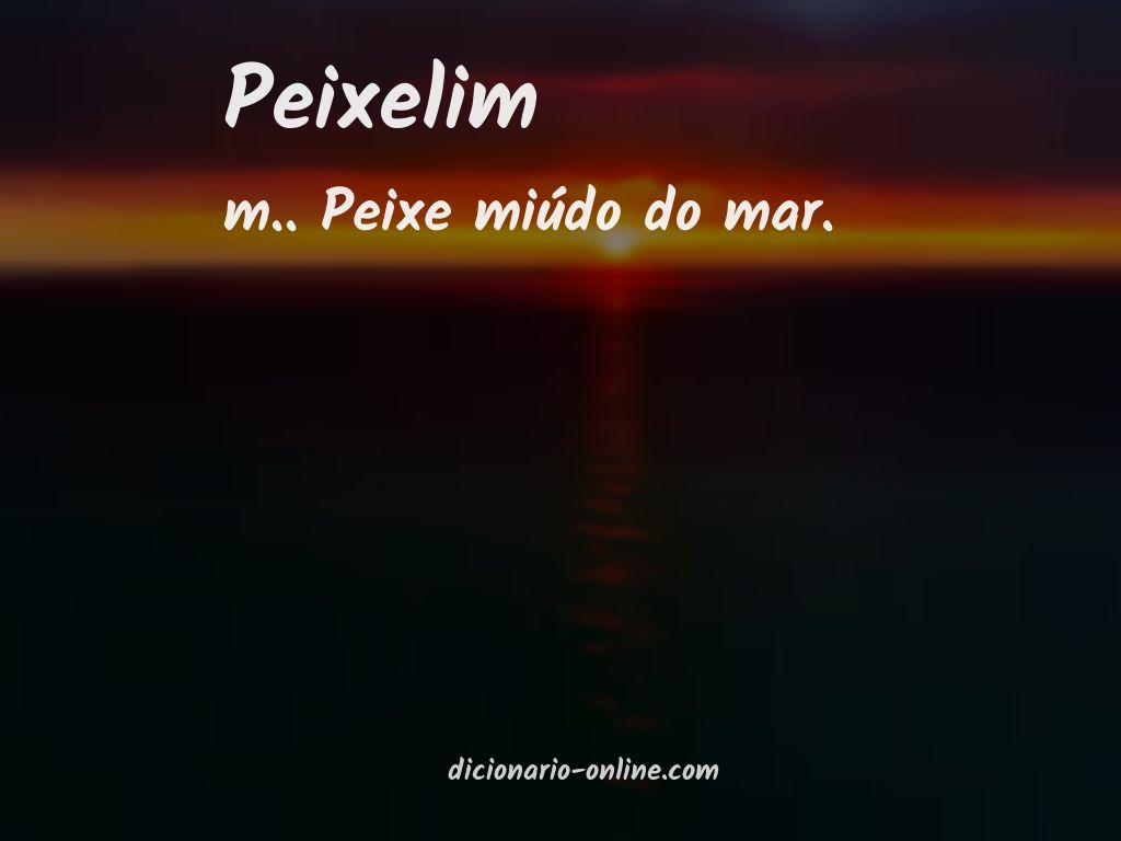 Significado de peixelim