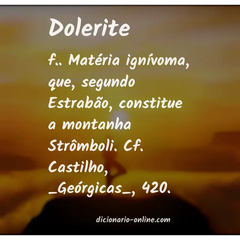 Significado de dolerite