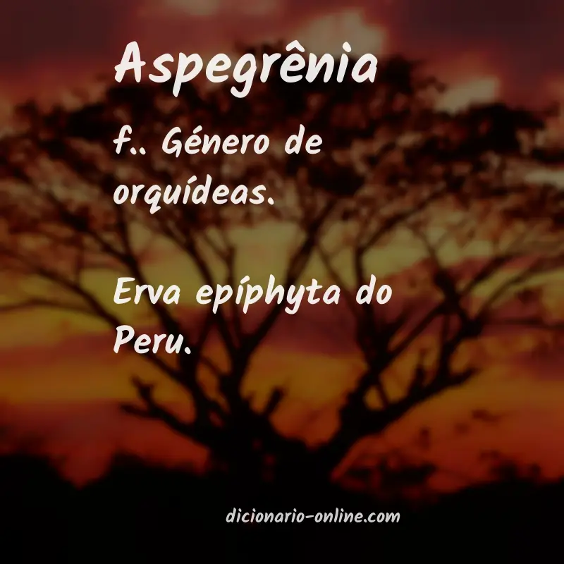 Significado de aspegrênia
