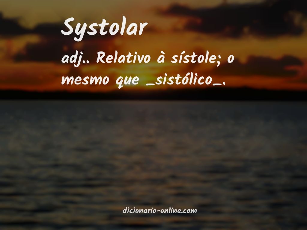 Significado de systolar