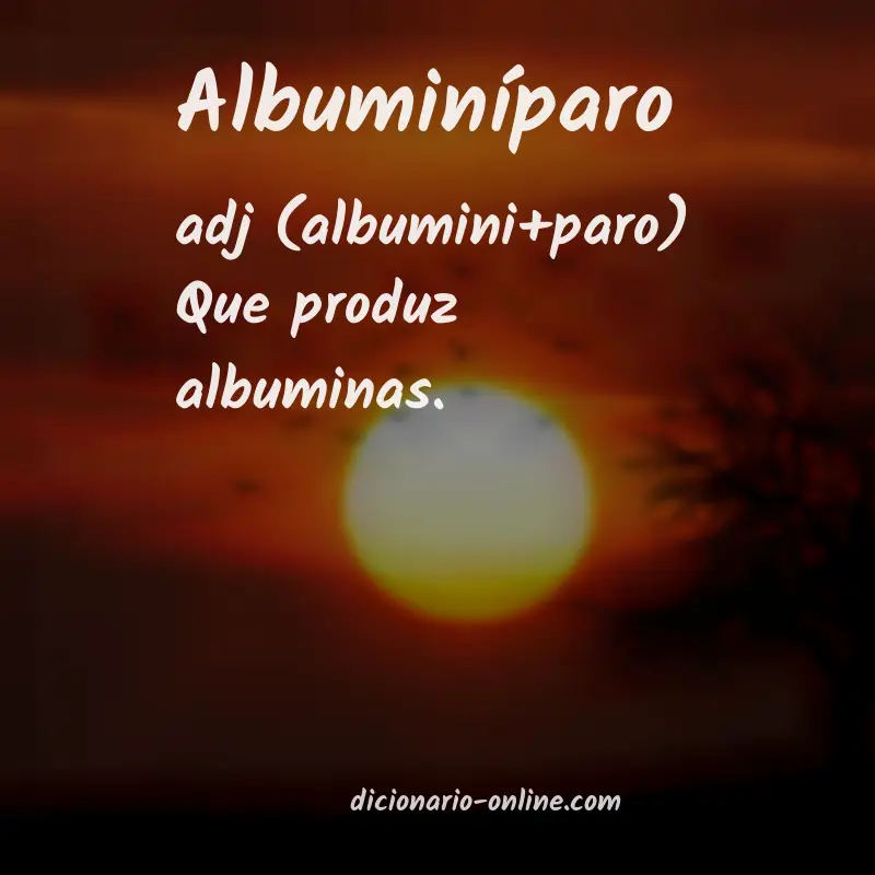 Significado de albuminíparo