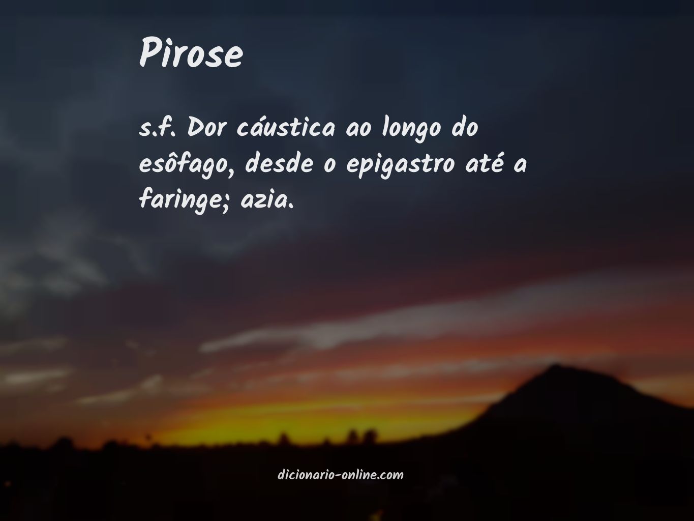 Significado de pirose