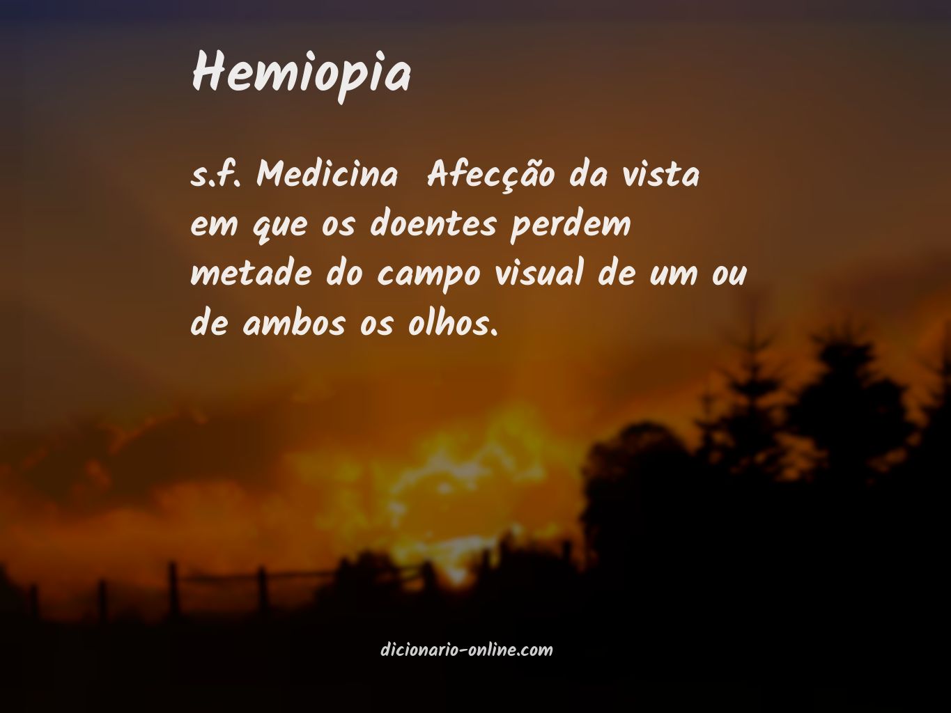 Significado de hemiopia