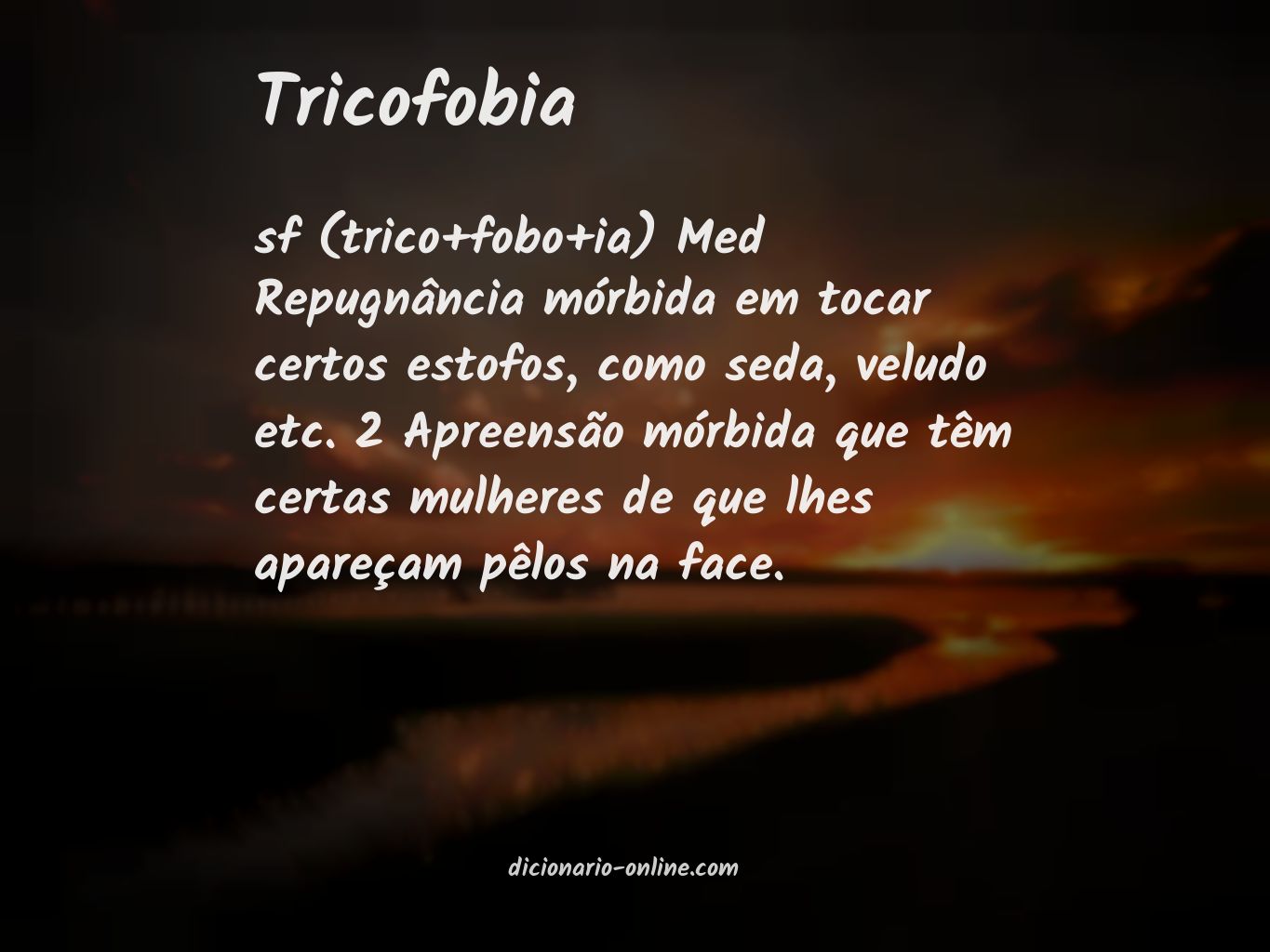 Significado de tricofobia