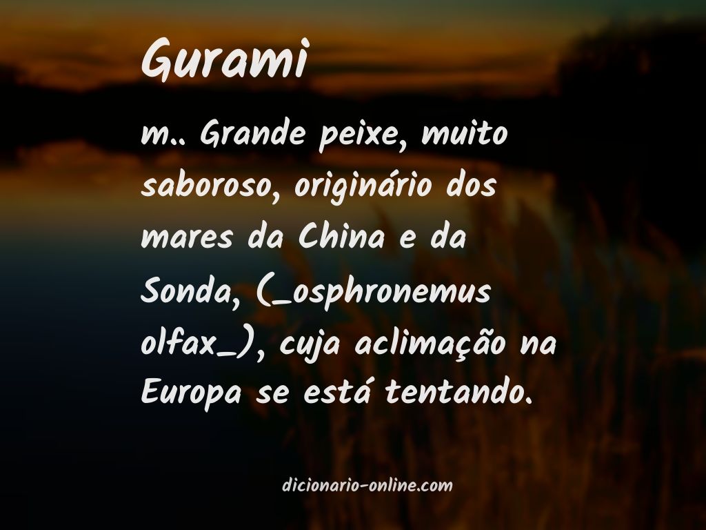 Significado de gurami