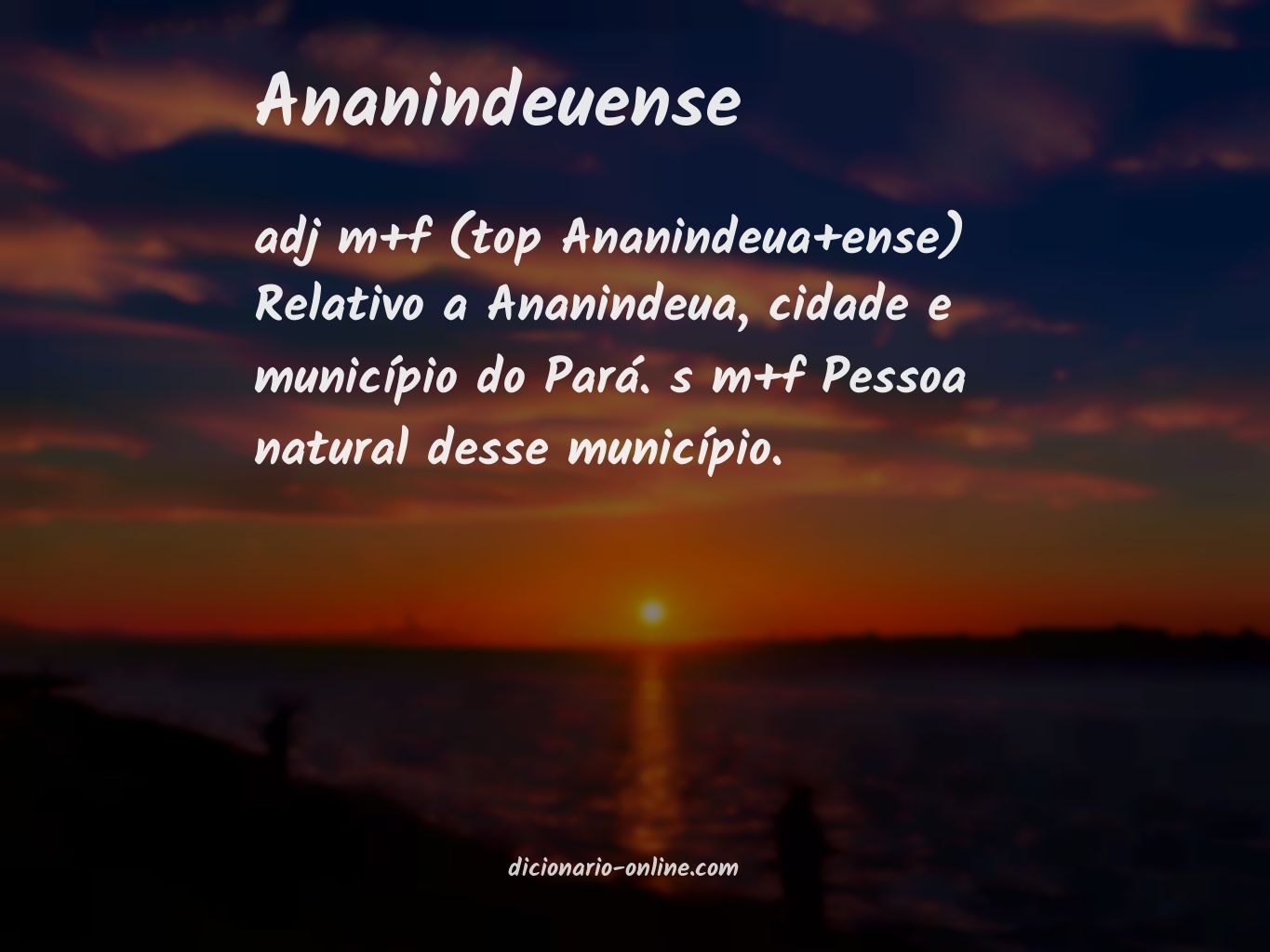 Significado de ananindeuense