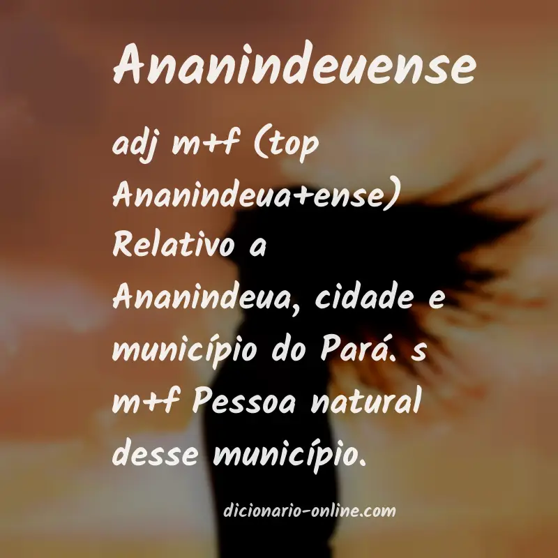 Significado de ananindeuense