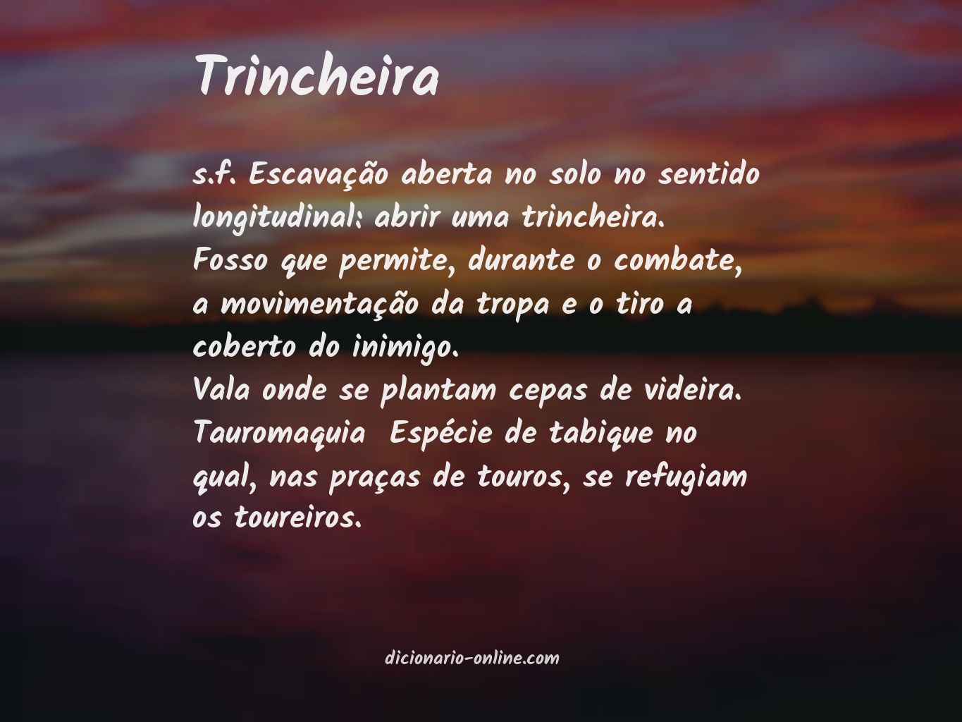 Significado de trincheira