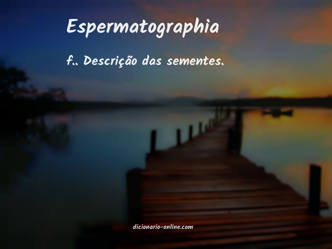 Significado de espermatographia