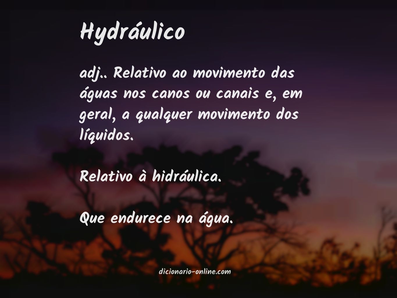 Significado de hydráulico