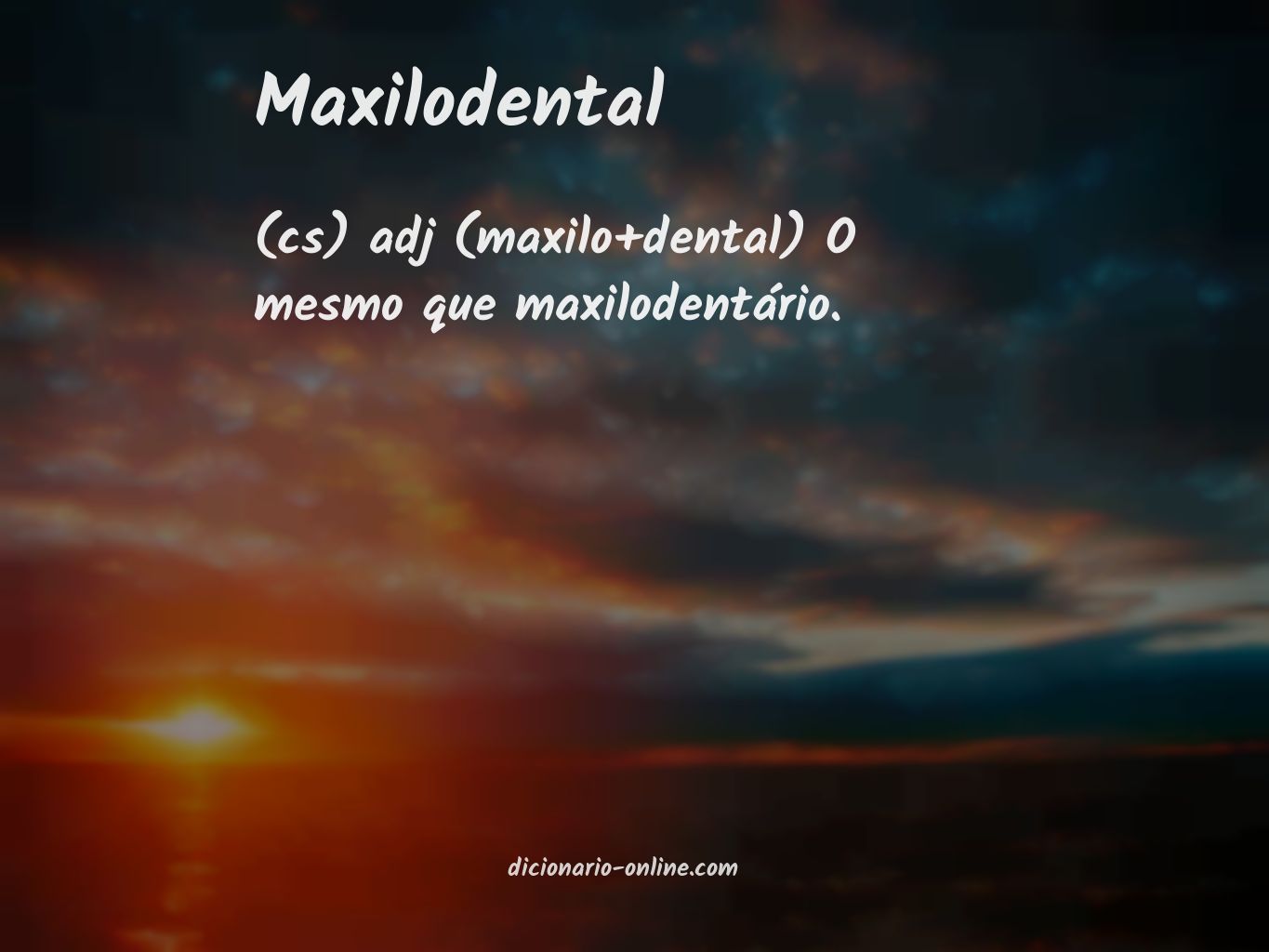 Significado de maxilodental