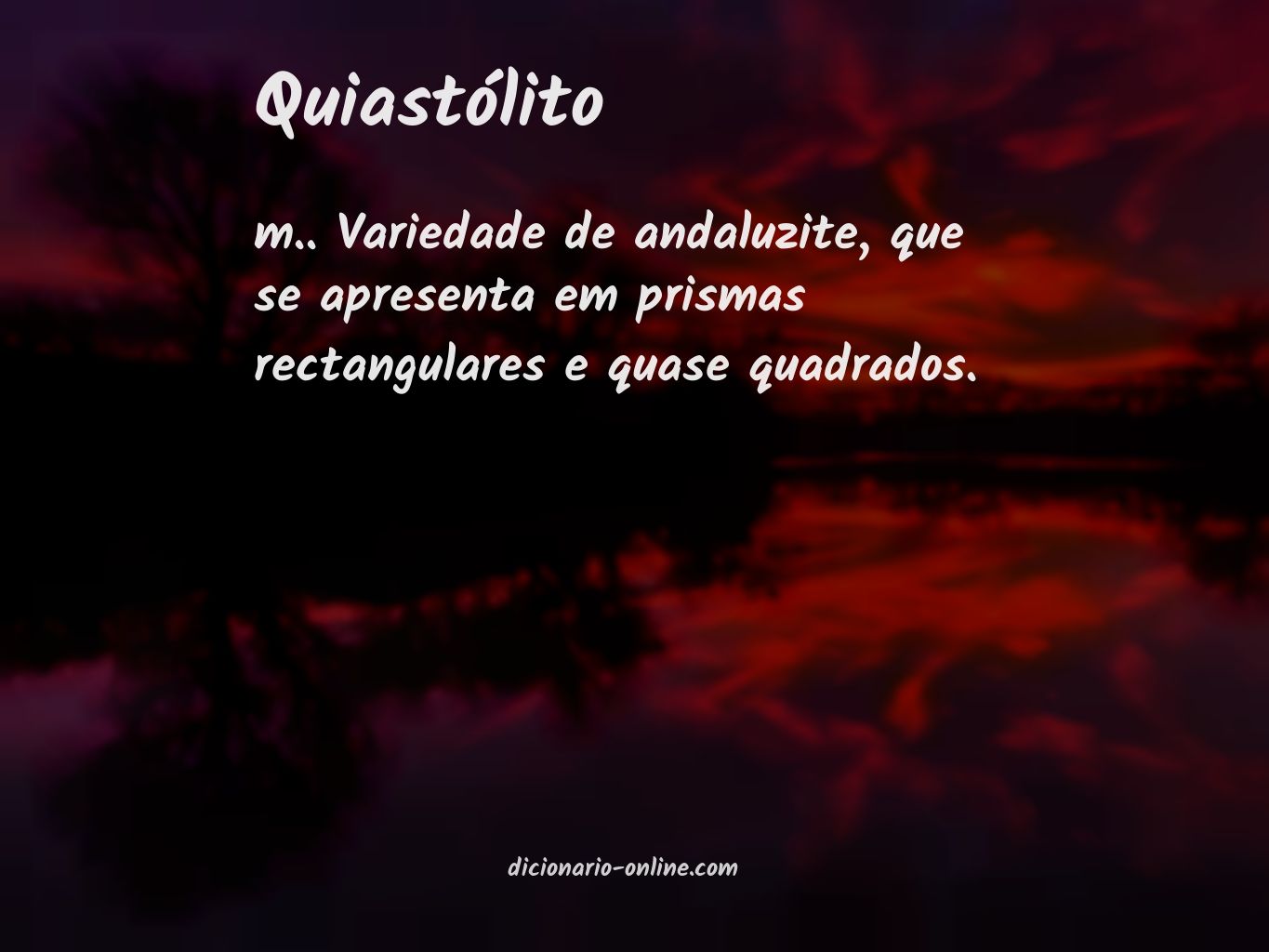 Significado de quiastólito