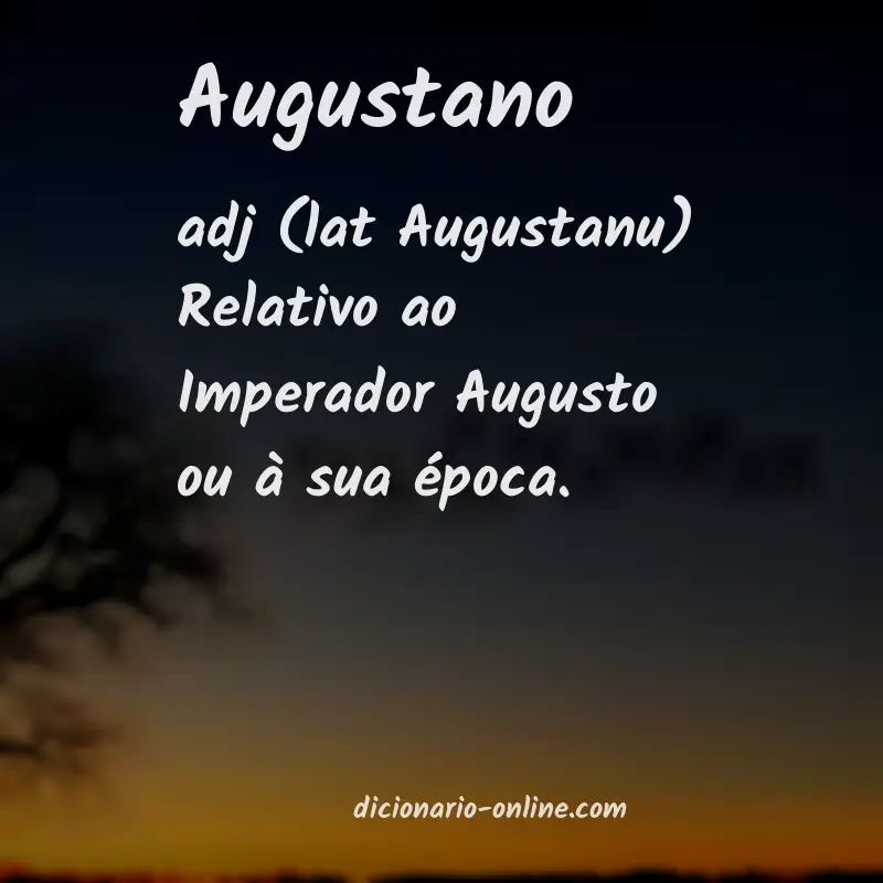 Significado de augustano