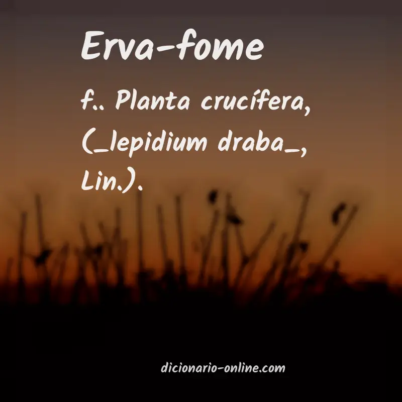 Significado de erva-fome