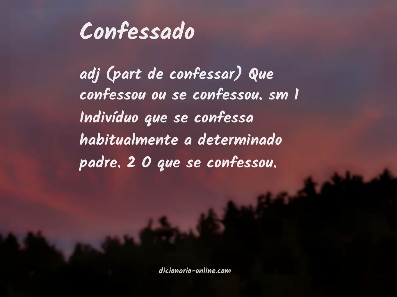 Significado de confessado