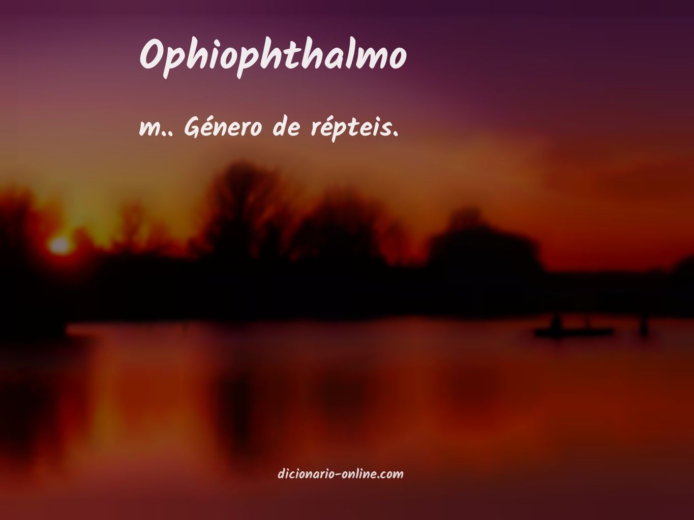 Significado de ophiophthalmo