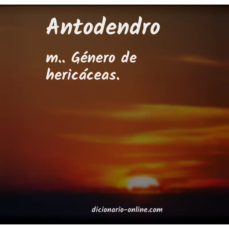 Significado de antodendro
