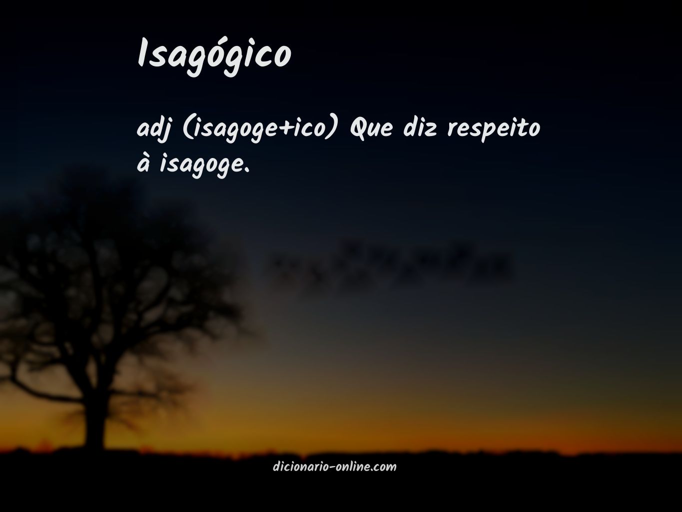 Significado de isagógico