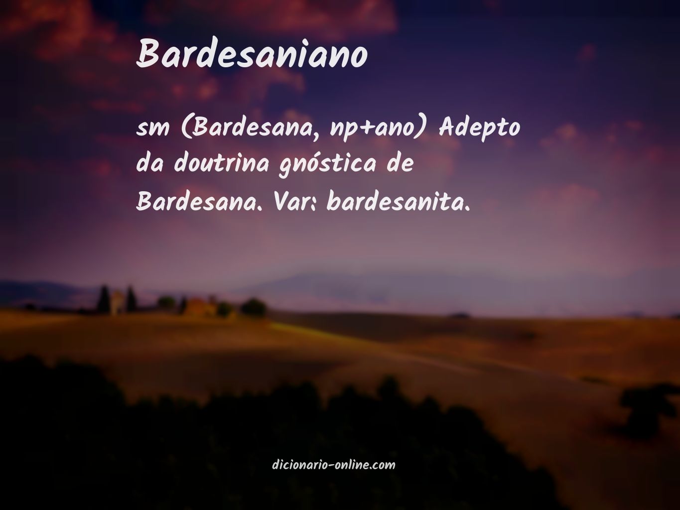 Significado de bardesaniano