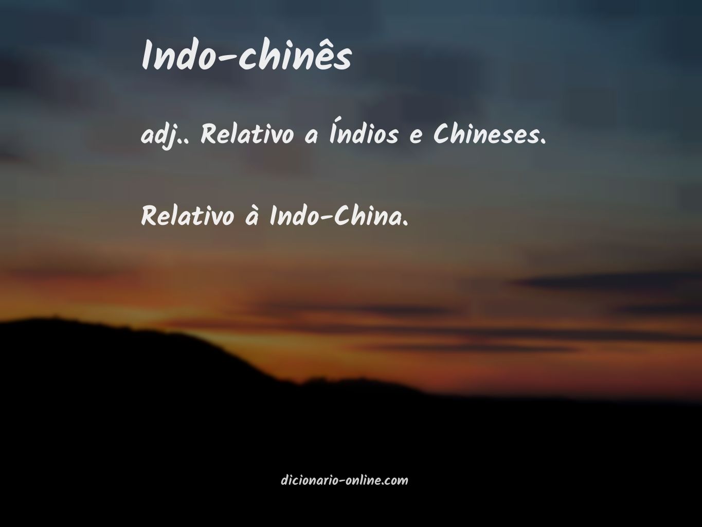 Significado de indo-chinês