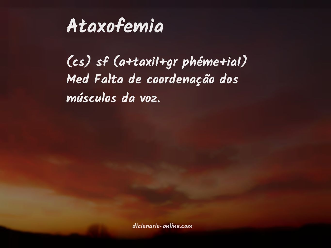 Significado de ataxofemia