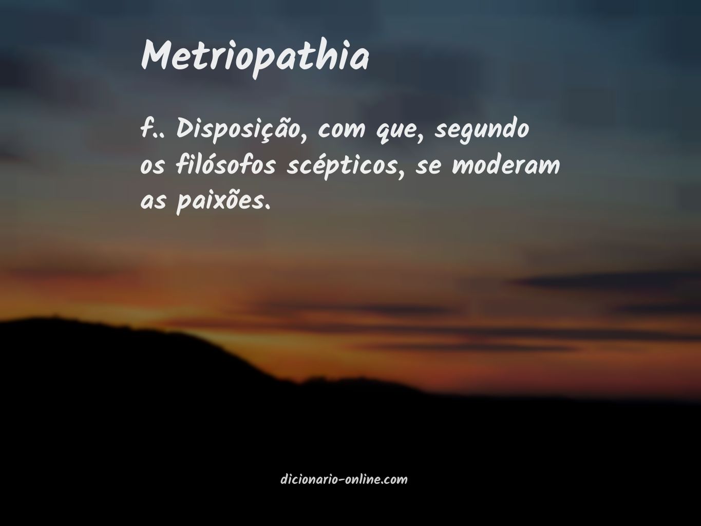 Significado de metriopathia