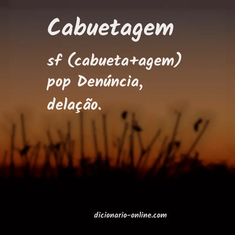 Significado de cabuetagem