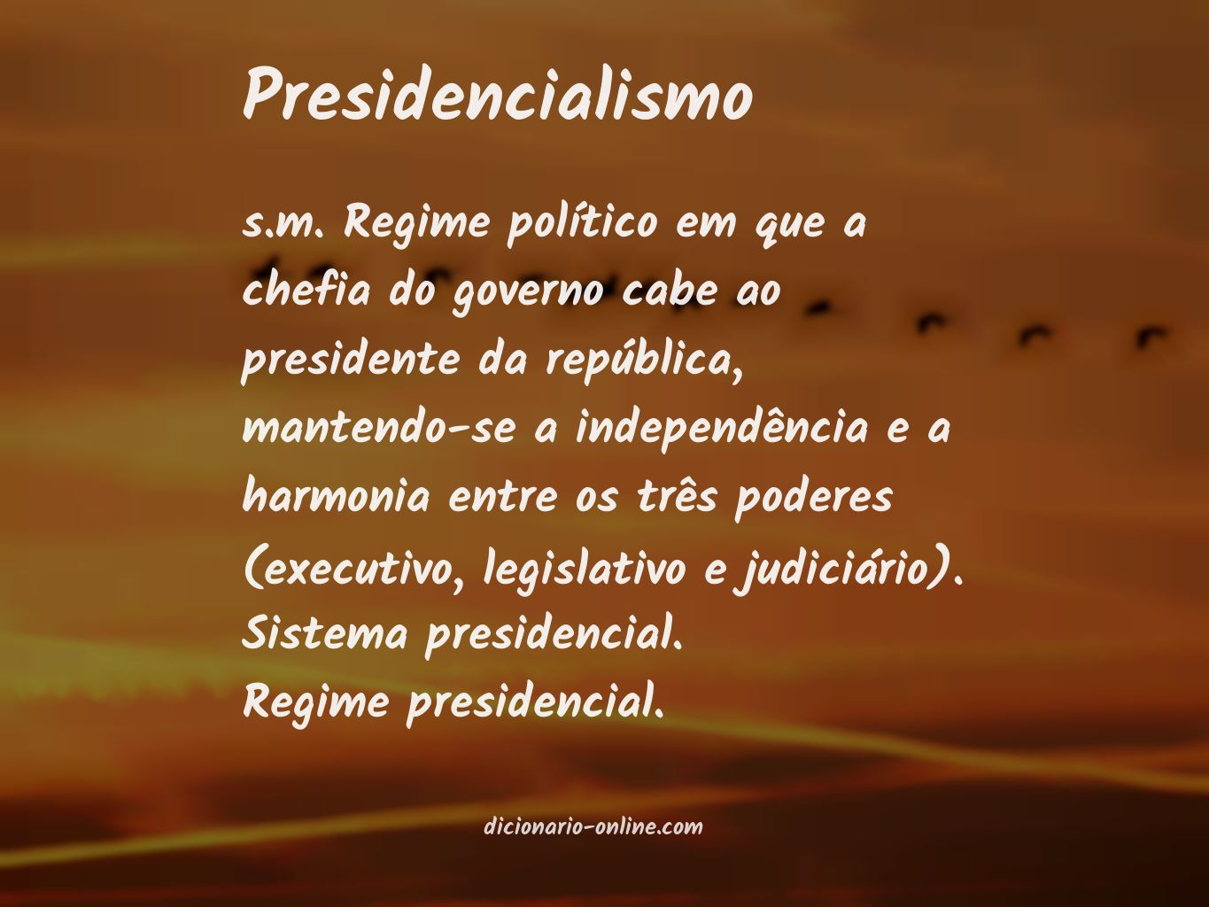 Significado de presidencialismo
